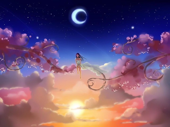 girl in sky