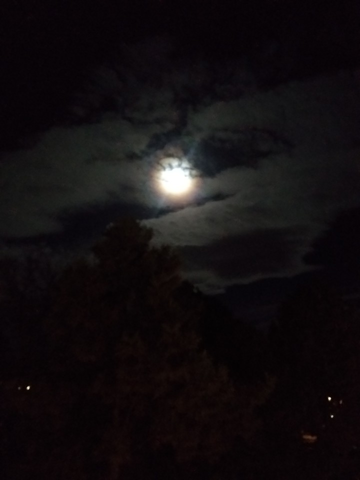 Moon in the clouds