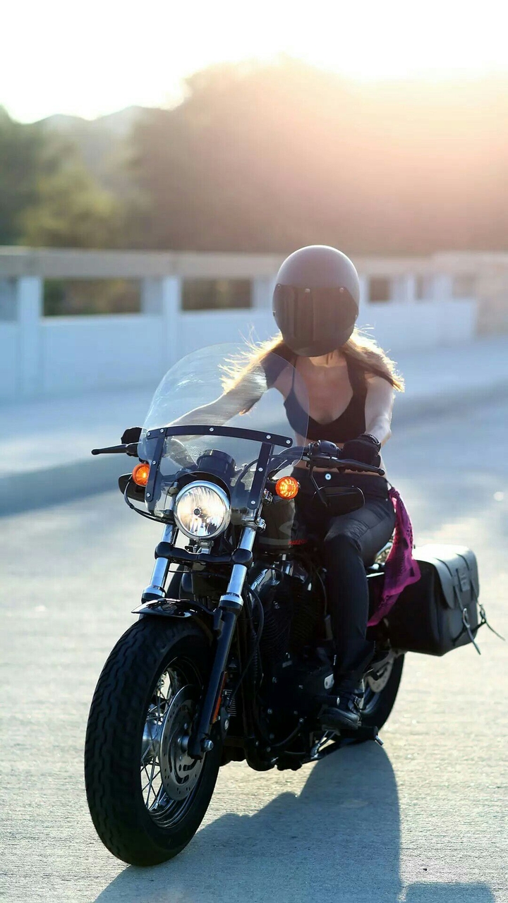 Lady on Harley