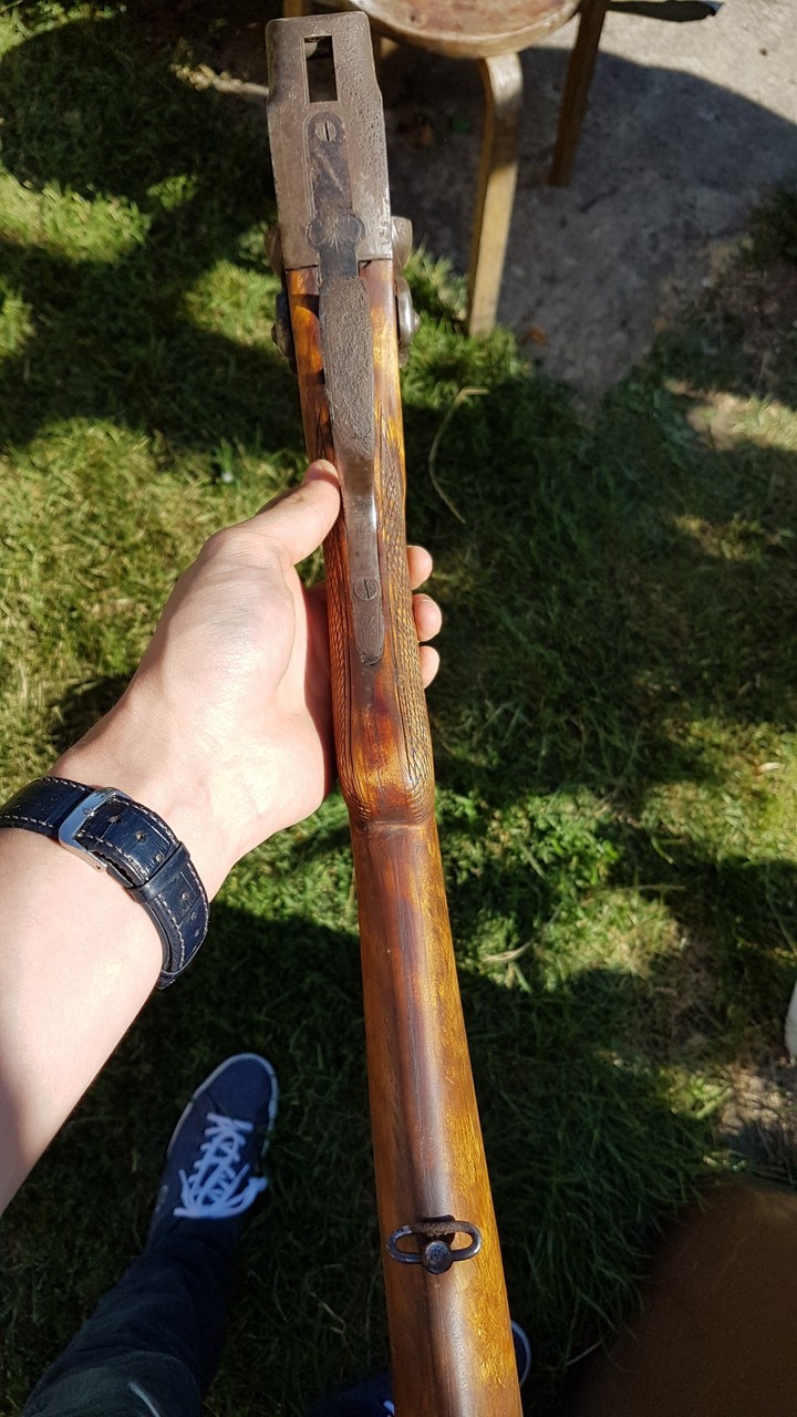 Old double barrel shotgun