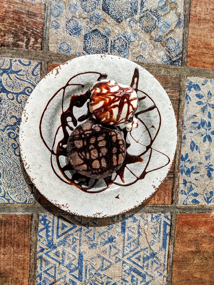 Choco lava cake with ice cream
