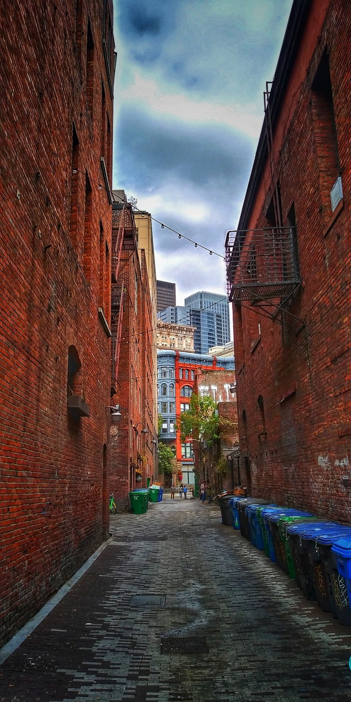 saw city through aisle