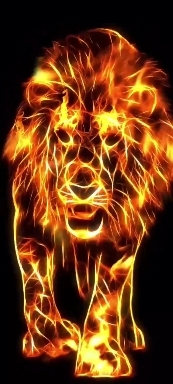 neon lion
