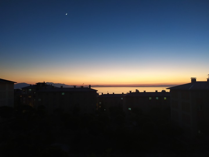 it was beautiful evening