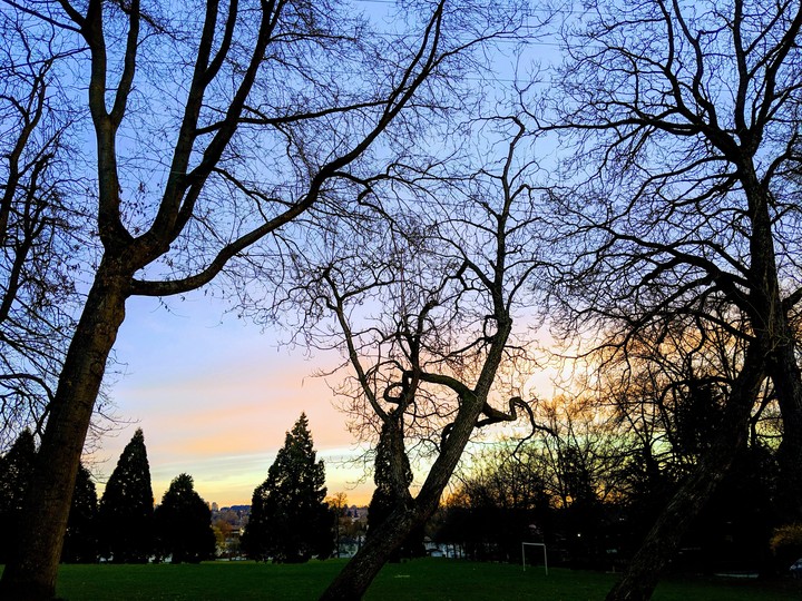 park at sunset