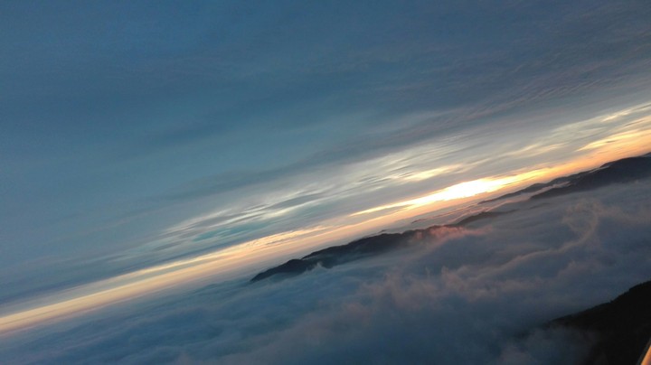 winter cloudy sunset