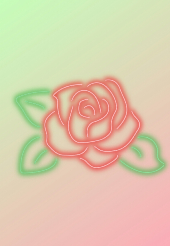 glowing rose