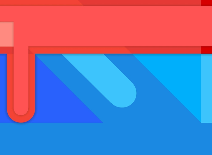 Red on blue