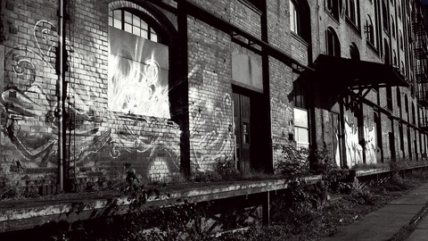 Industrial hall - black and white