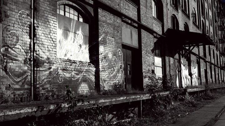 Industrial hall - black and white