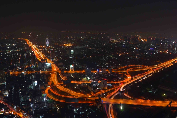 road light trails