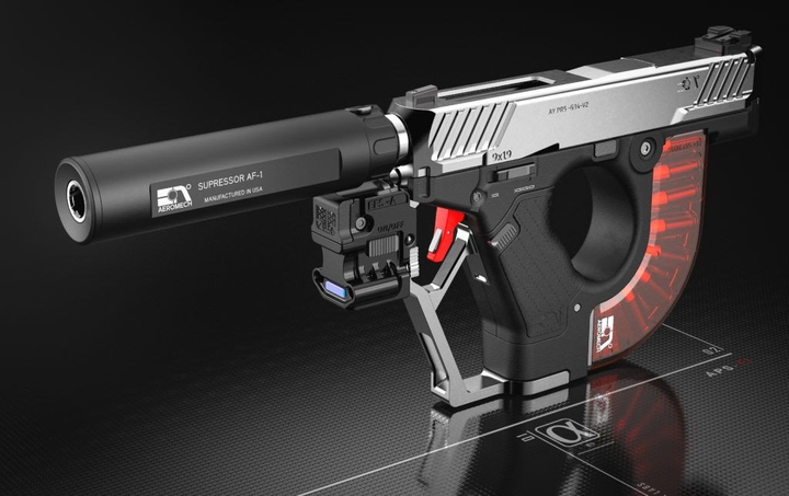 pistol with suppressor (made in USA)