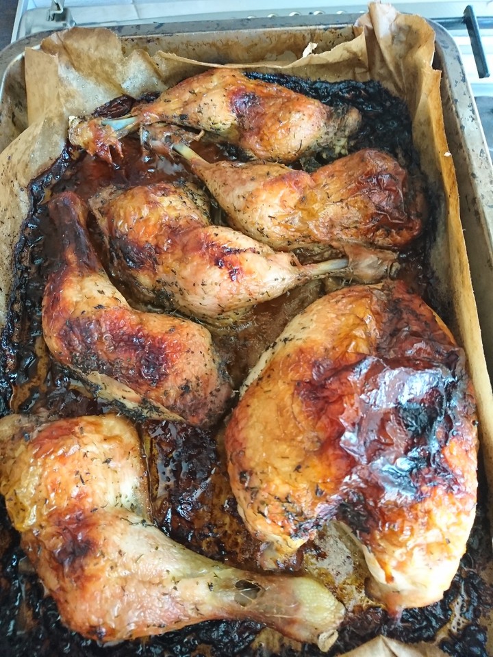 roasted chick legs
