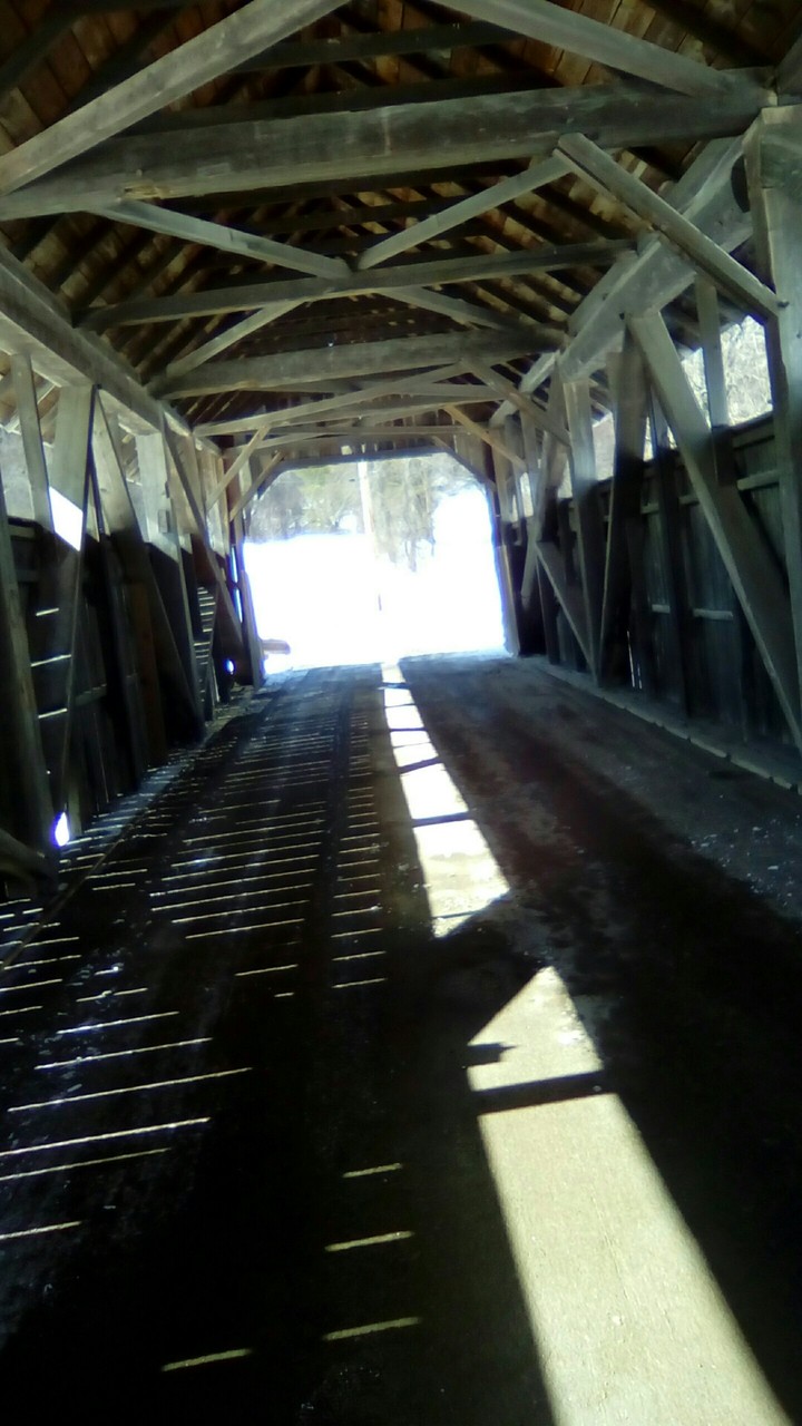 Covered bridge, Vermont, USA
