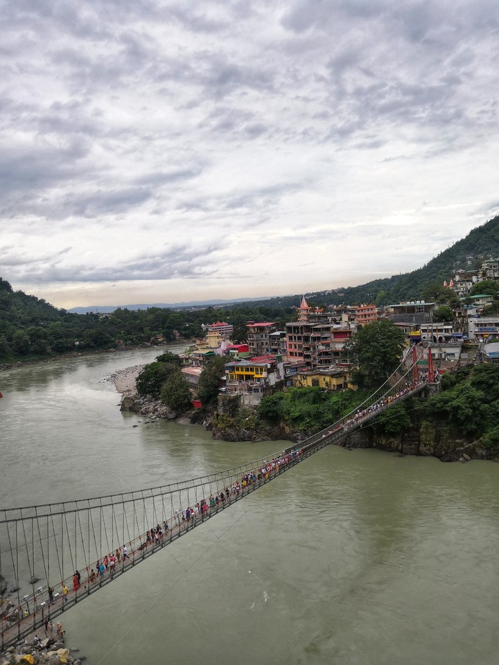 Lakshman Jhula up above massive Ganges