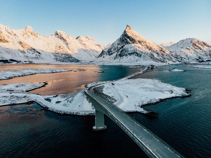 drone in the Lofoten