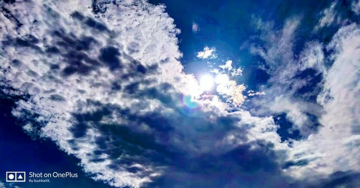 beautiful sky with clouds in Kashmir