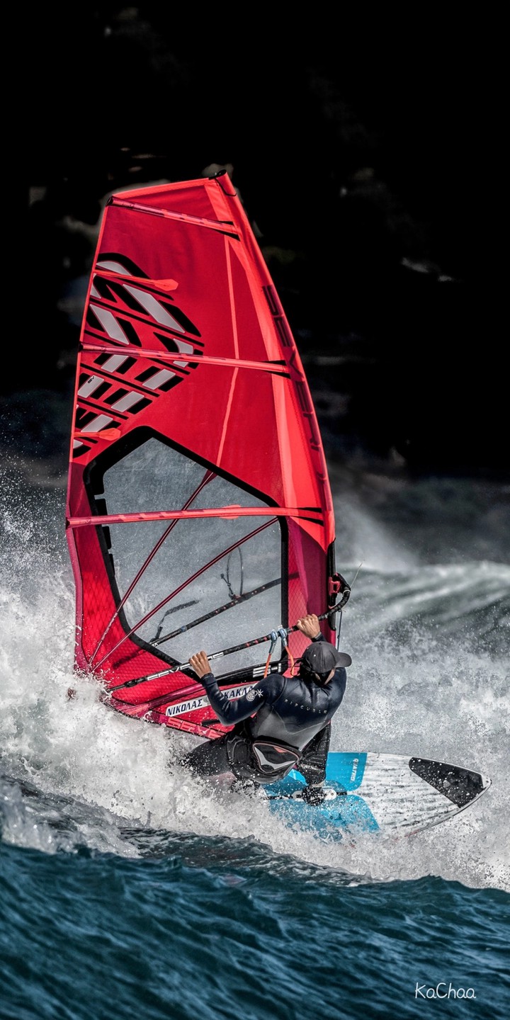 red sailboat