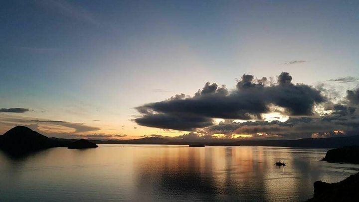 sunset while take off