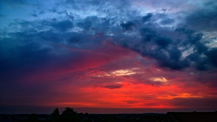 Sky in flames