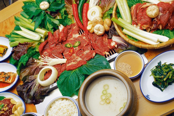 한식-밥과 고기