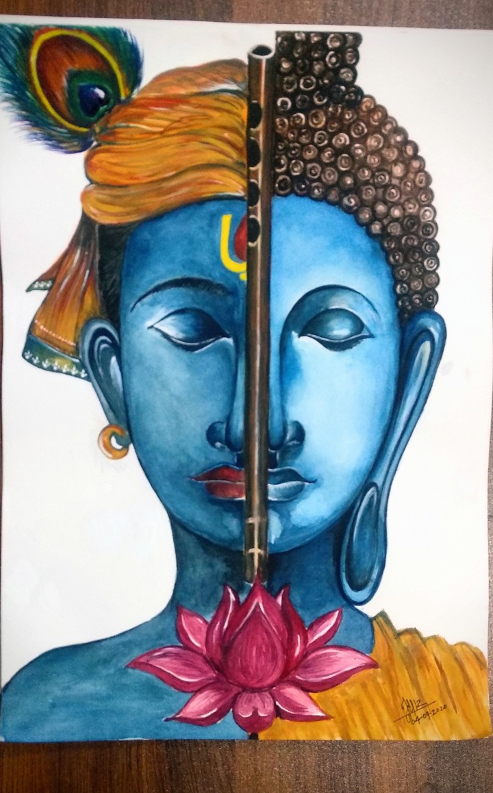 My buddha krisha painting
