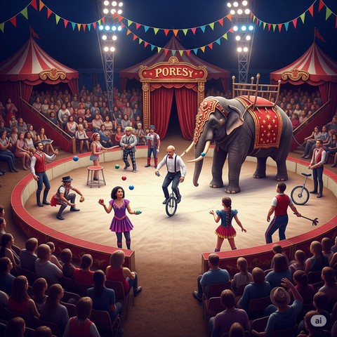 tapety performance, circus