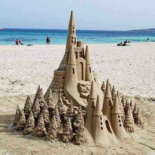 A castle ? made of sand.