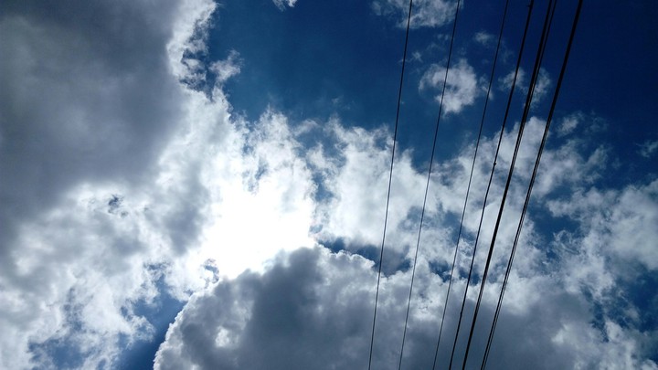 sun behind clouds