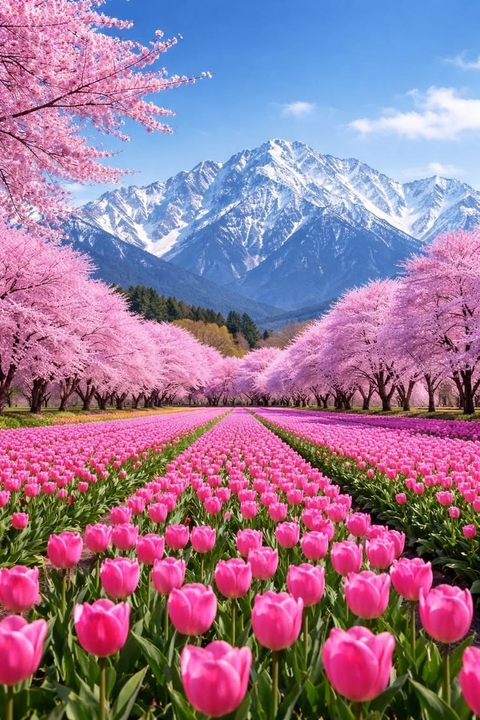 petal, spring桌布