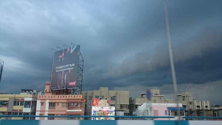 sky gets angry
