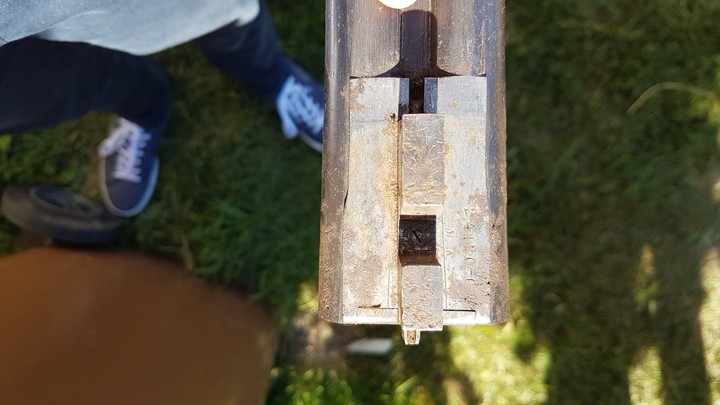 Old double barrel shotgun