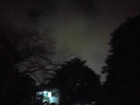 scary rainy night