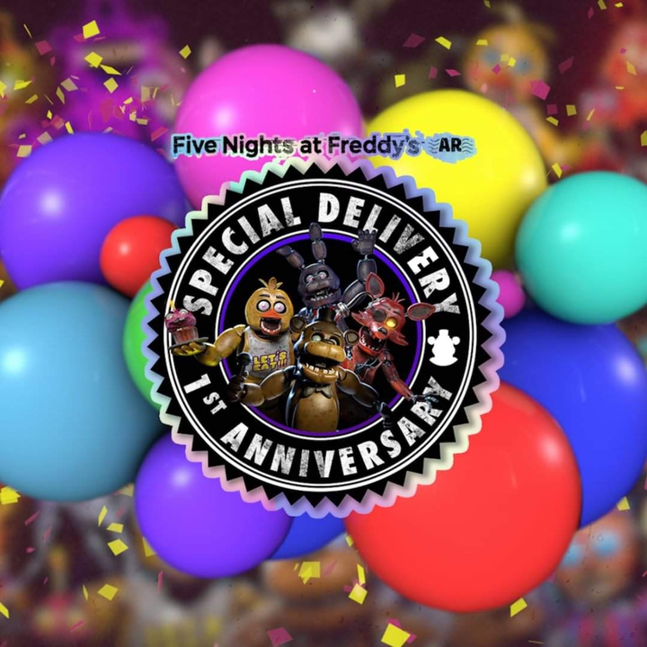 feliz 1 de aniversario en Fnaf ar
