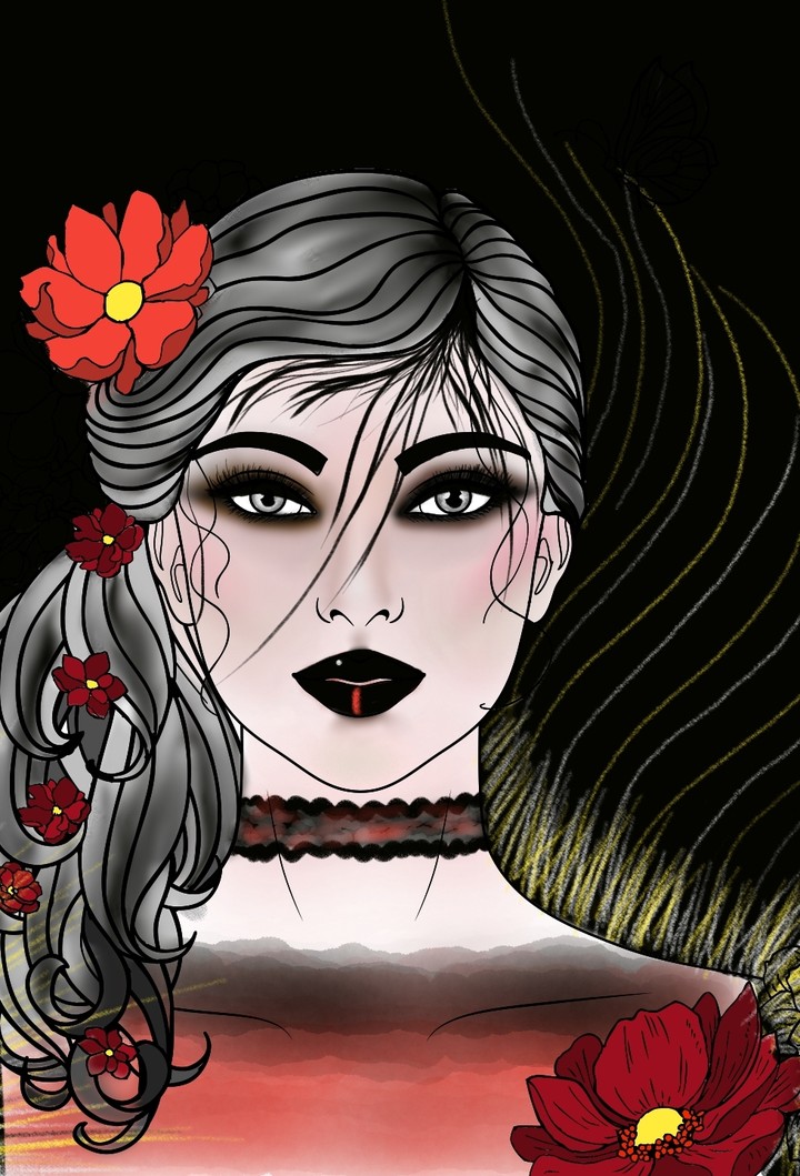 I colored it with spen for the first time