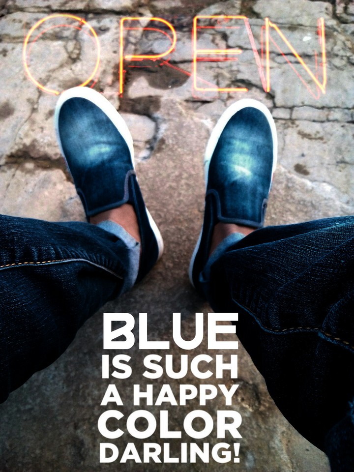 blue colour is happy
