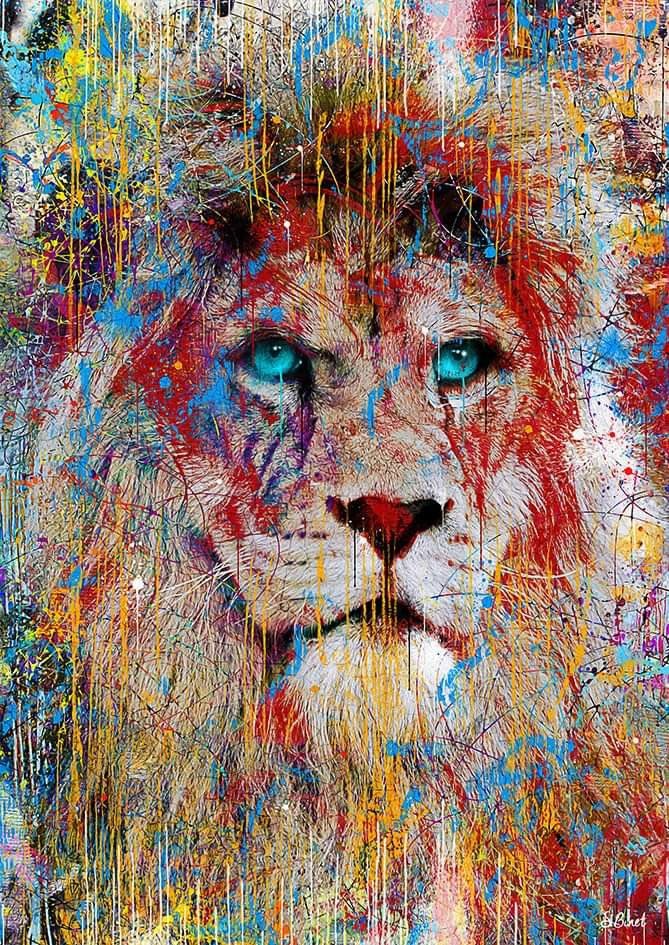 lion en couleurs