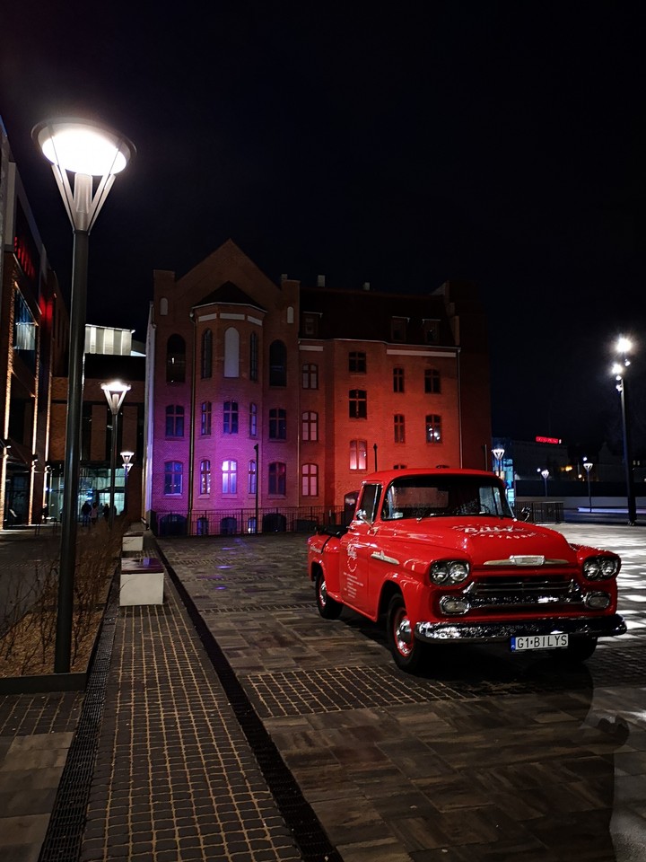 red old car