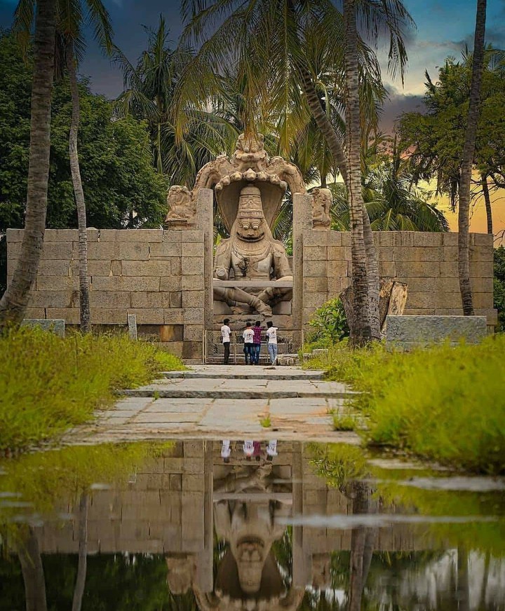 Reflection of Lakshmi Narasimha.