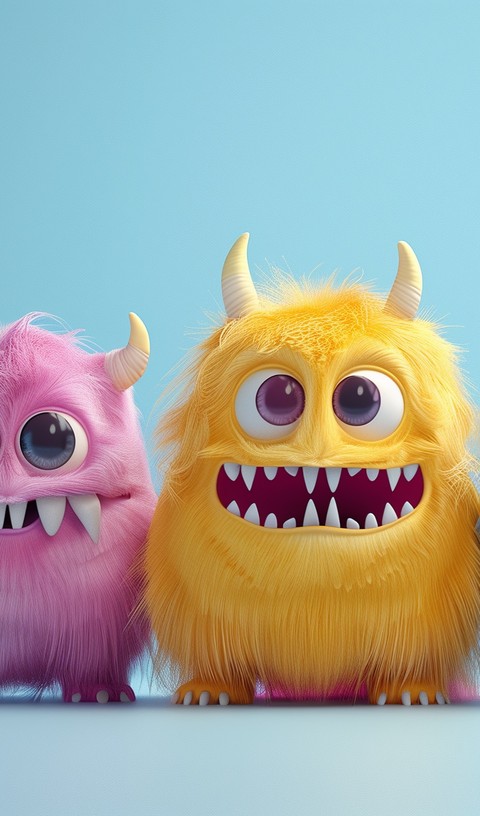 Cute monster halloween