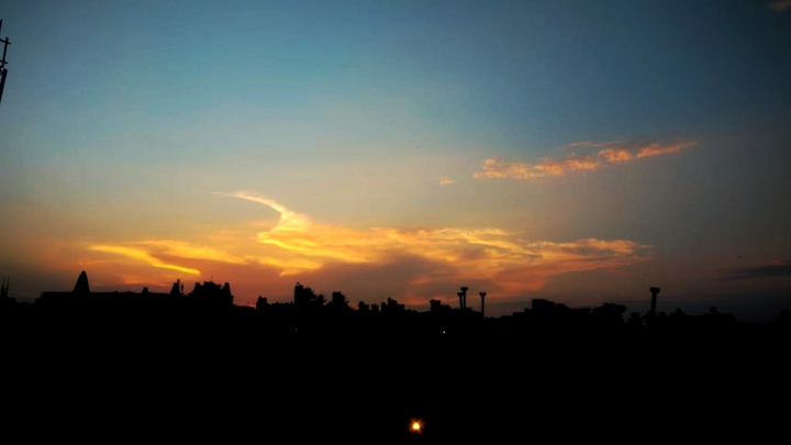 Sky on fire