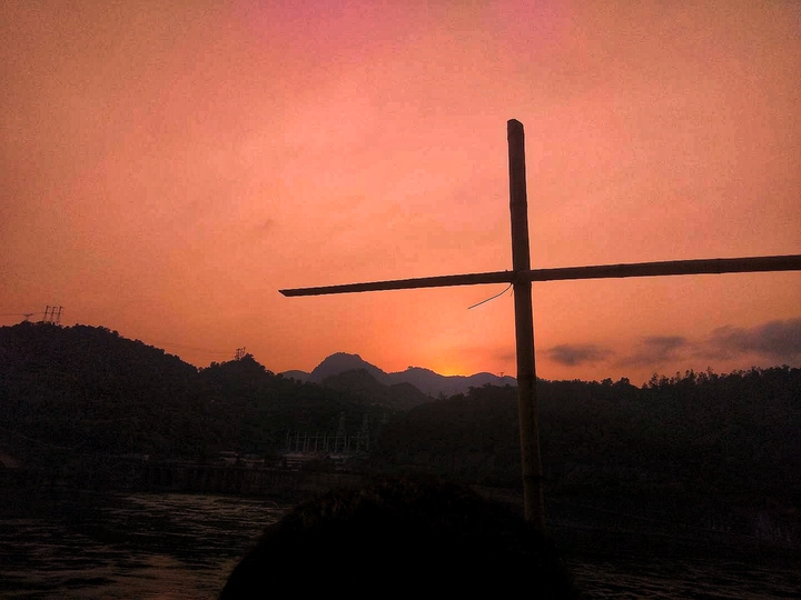 red sun set