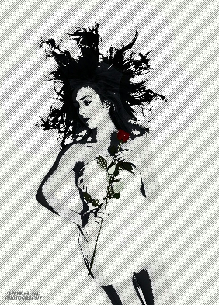 girl with a rose...