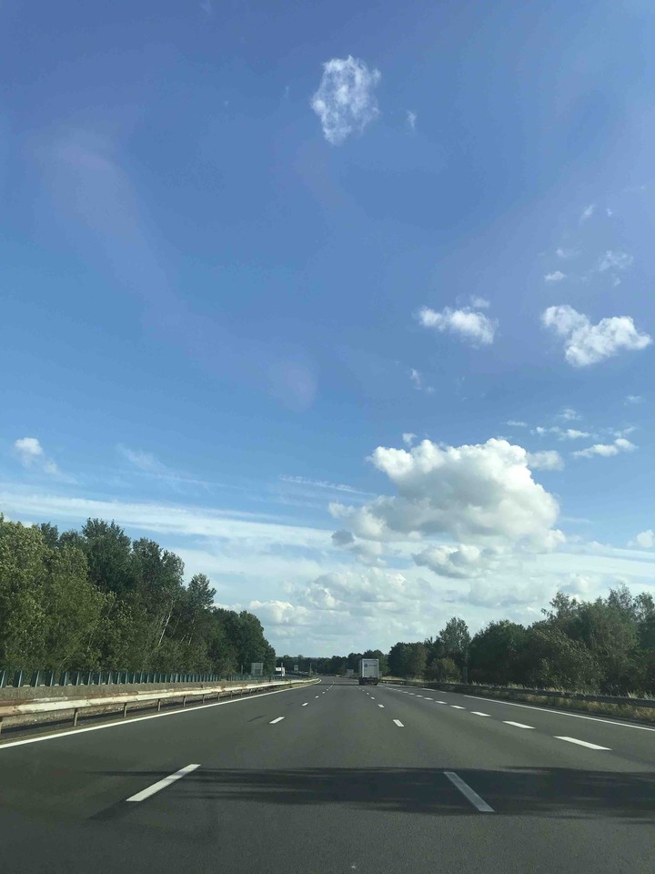 beautiful day. road