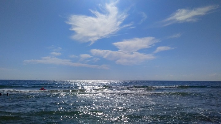 at the beach