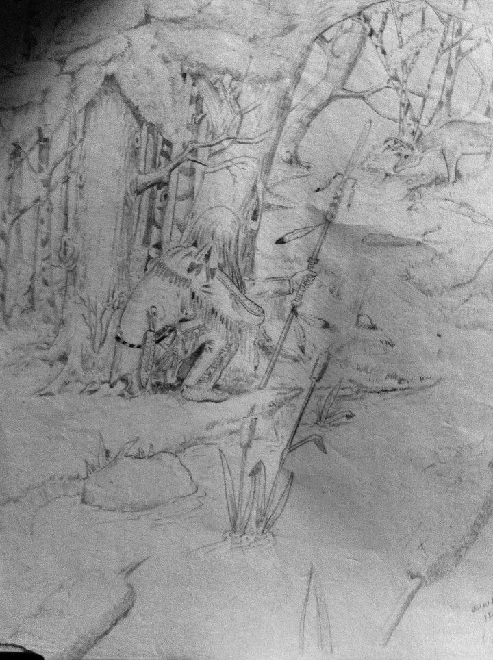 “Native American Indian Out On A Hunt”