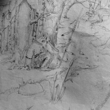 “Native American Indian Out On A Hunt”