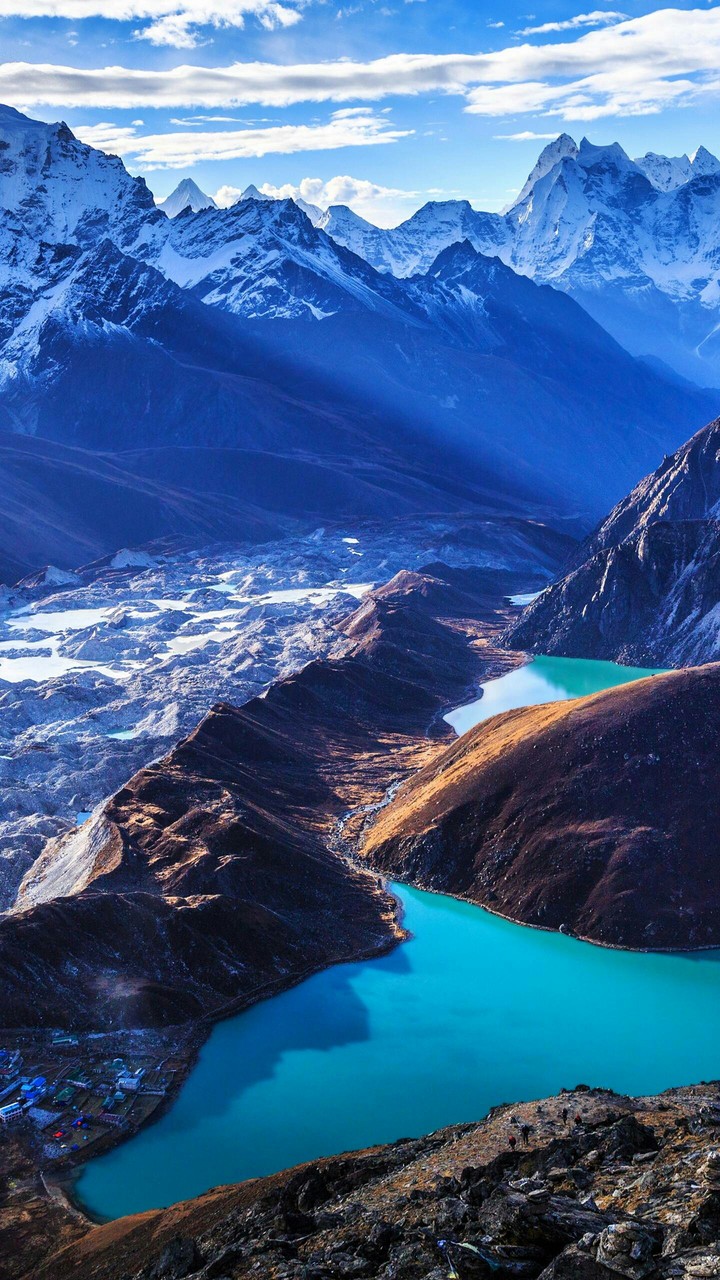 Lake helicopter view