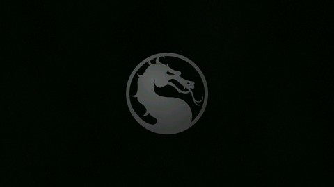 Monochrome Mortal Kombat Logo Background