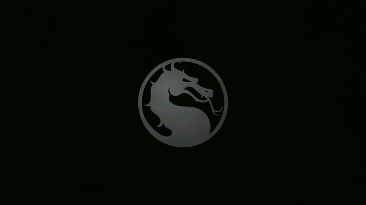 Monochrome Mortal Kombat Logo Background